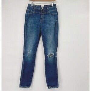 Closed Women's 29 Skinny Pusher Organic Cotton‎ Jeans Made in Italy Distressed